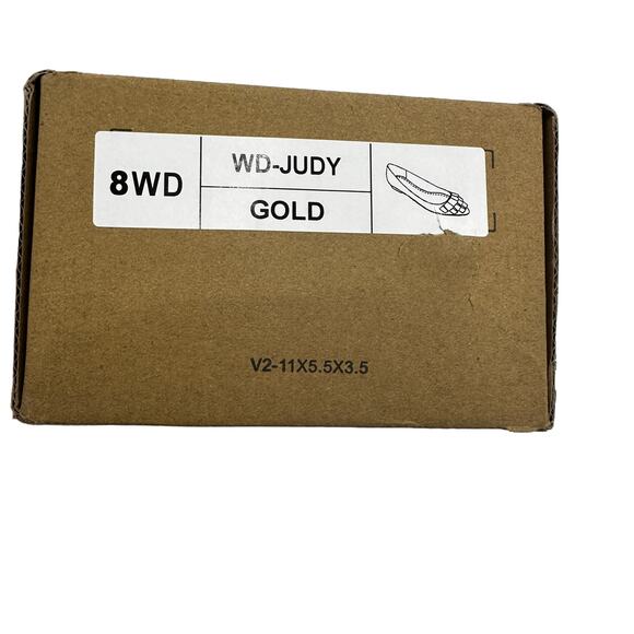 Journee Collection Women's Judy Ruffled Ballet Flats Gold NWT pointed toe 8W - Picture 12 of 13